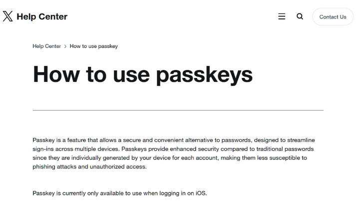 魏都苹果维修店铺分享iOS用户如何通过通行密钥(Passkey)登录 