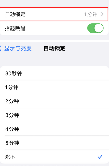 魏都苹果换屏维修分享无法调整iPhone自动锁屏的时间怎么办